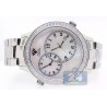 Aqua Master 2 Time Zone 2.45 ct Diamond Mens White Dial Watch