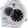 Aqua Master 2 Time Zone 2.45 ct Diamond Mens Silver Watch