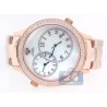 Aqua Master 2 Time Zone 2.45 ct Diamond Mens Pearl Dial Watch