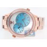 Aqua Master Rose Gold Plated 2.45 ct Diamond Mens Watch