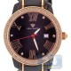 Aqua Master Round 1.75 ct Diamond Mens Black PVD Rose Watch