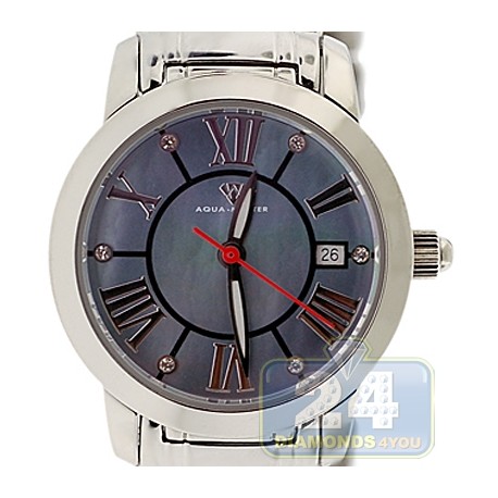 Aqua Master Classic Round Mother-of-Pearl Dial Steel Womens Watch