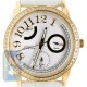 Aqua Master Classique 0.50 ct Diamond Womens Yellow Tone Silver Dial Watch