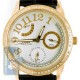 Aqua Master Classique 0.50 ct Diamond Womens Gold Steel Leather Band Watch
