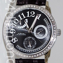 Aqua Master Classique 0.50 ct Diamond Womens Black Watch