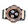 Aqua Master Oval 4.00 ct Diamond Mens Rose Gold Watch