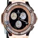 Aqua Master Oval 4.00 ct Diamond Mens Rose Gold Steel Watch