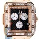 Aqua Master Square 4.25 ct Diamond Mens Black Dial Watch