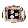 Aqua Master Square 4.25 ct Diamond Mens Black Dial Watch