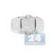 14K White Gold 0.67 ct Round Cut Pave Diamond Mens Ring