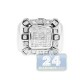 14K White Gold 1.06 ct Mixed Diamond Mens Square Ring