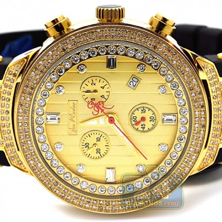 Mens Diamond Watch Joe Rodeo Master JJM94 2.20 ct Gold Tone