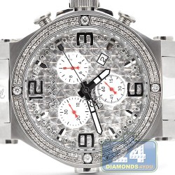 Joe Rodeo Phantom 2.25 ct Diamond Mens Silver Dial Watch JPTM8
