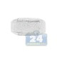 14K White Gold 0.84 ct Pave Diamond Mens Rectangle Ring