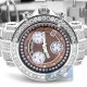 Joe Rodeo Rio 9.50 ct Iced Out Diamond Brown Dial Watch JRO10