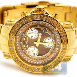 Womens Diamond Gold Watch Joe Rodeo Rio JRO16 1.25ct Brown Dial