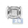 14K White Gold 0.67 ct Princess Round Cut Diamond Mens Signet Ring