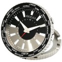 Gucci Quartz Round Steel Travel Alarm Clock Watch YC210001