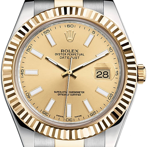 kaste måtte Begge 116333CSO Rolex Datejust II Steel Yellow Gold Champagne 41 Watch