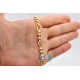 Solid 14K Yellow Gold Figaro Link Mens Chain 6.5 mm