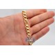Solid 14K Yellow Gold Figaro Link Mens Chain 8 mm