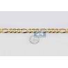 Solid 14K Yellow Gold Figaro Link Mens Chain Necklace 12 mm