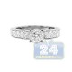14K White Gold 0.75 ct Diamond Patterned Engagement Ring