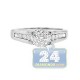 18K White Gold 0.66 ct Diamond Cluster Engagement Ring