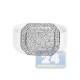 14K White Gold 0.71 ct Diamond Mens Rectangle Signet Ring