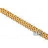 Italian 10K Yellow Gold Bismark Mesh Link Mens Chain 6 mm
