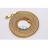 10K Yellow Gold Solid Franco Foxtail Mens Chain 1.8 mm