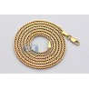 Italian 10K Yellow Gold Solid Franco Foxtail Mens Chain 2.5mm