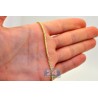 10K Yellow Gold Hollow Square Wheat Mens Chain 1.7 mm