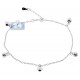 925 Sterling Silver Charm Womens Ankle Bracelet 10 Inches