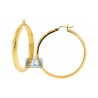 10K Yellow Gold Diamond Cut Womens Hoop Earrings 5 mm 1.75 Inch