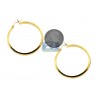 10K Yellow Gold Diamond Cut Womens Hoop Earrings 5 mm 1.75 Inch