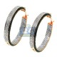 14K Rose Gold 4.50 ct Iced Out Diamond Womens Hoop Earrings