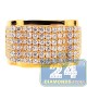 14K Yellow Gold 3.02 ct Round Cut Diamond Mens Ring