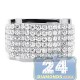14K White Gold 3.00 ct Round Cut Diamond Mens Ring