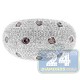 14K White Gold 1.66 ct Brown Diamond Womens Dome Ring