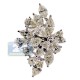 14K White Gold 4.45 ct Fancy Marquise Diamond Womens Flower Ring