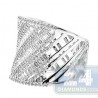 14K White Gold 1.75 ct Baguette Cut Diamond Womens Vintage Ring