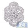18K White Gold 1.92 ct Diamond Cluster Flower Womens Ring