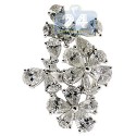 14K White Gold 4.33 ct Fancy Marquise Diamond Flower Ring