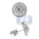 18K White Gold 2.00 ct Diamond Womens Stud Earrings