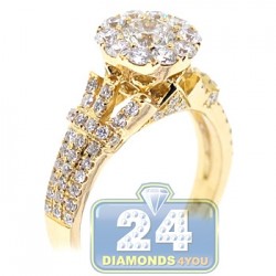14K Yellow Gold 1.87 ct Diamond Womens Engagement Ring