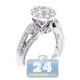 14K White Gold 1.69 ct Diamond Womens Engagement Ring