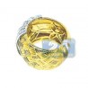 14K Yellow Gold 0.55 ct Diamond Womens Vintage Puff Ring