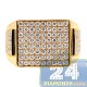 14K Yellow Gold 2.41 ct Diamond Rectangle Shape Mens Ring