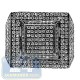 Black PVD 14K Gold 2.44 ct Diamond Mens Large Dome Ring